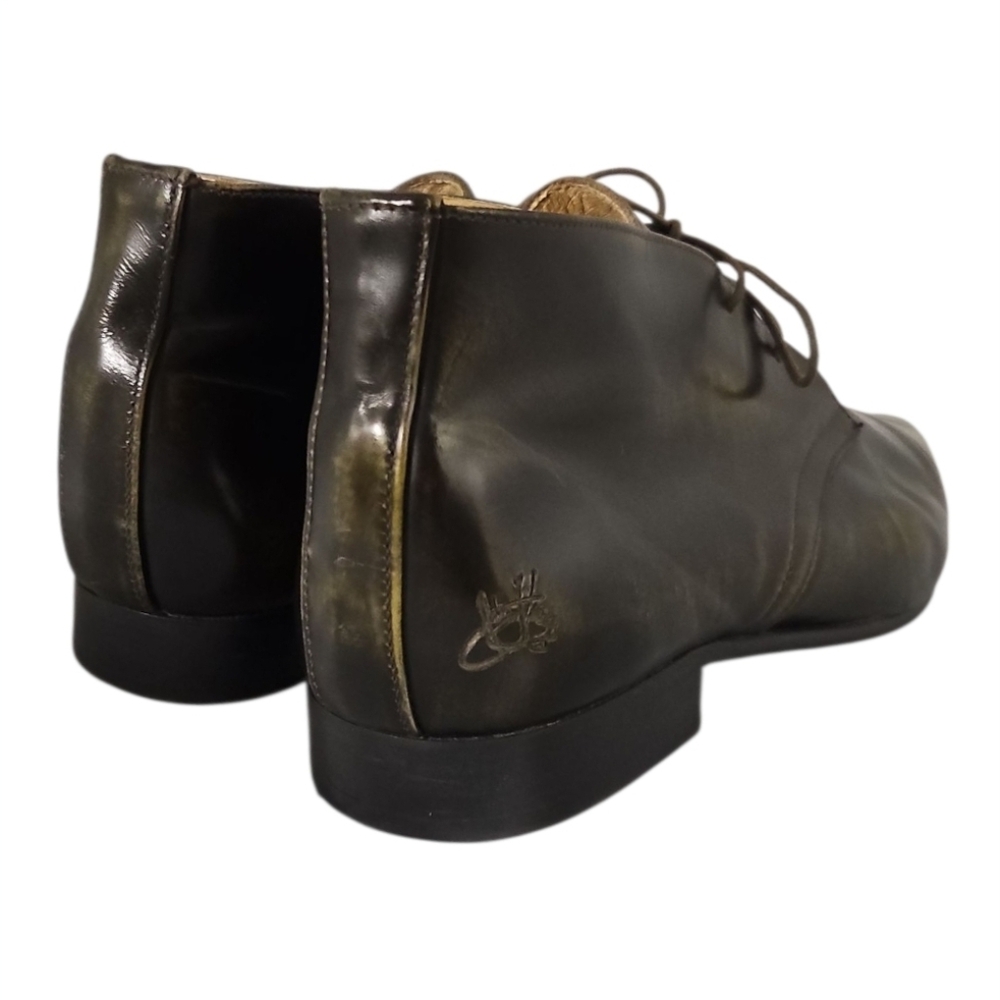 JOHN FLUEVOG | 'Kawasaki' Dark Leather Pointed-Toe Chukka Boots in Size US 12 - Picture 5 of 8